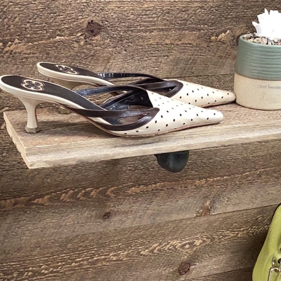 ESCADA Perforated Leather Slingback Mules – Size 35.5 - Picture 5 of 6